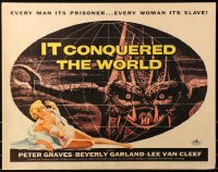 6k0165 IT CONQUERED THE WORLD 1/2sh 1956 Roger Corman, Kallis art of wacky monster & sexy girl!