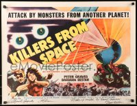 6k0024 KILLERS FROM SPACE signed style B 1/2sh 1954 by Compinsky AND Thomas, better image than 1sh!
