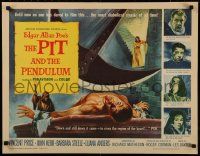 6k0025 PIT & THE PENDULUM 1/2sh 1961 Edgar Allan Poe's greatest terror tale, cool horror art!
