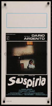 6k0198 SUSPIRIA Italian locandina 1977 classic Dario Argento giallo horror, Harper, white title!