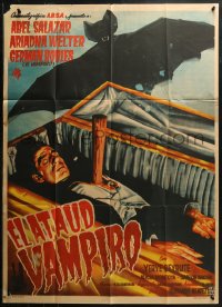 6k0062 VAMPIRE'S COFFIN Mexican poster 1958 Fernando Mendez's El Ataud del Vampiro, different!