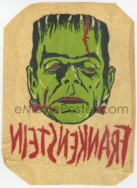 6k0047 FRANKENSTEIN iron on transfer 1970s cool close-up art of the monster, impress your friends!