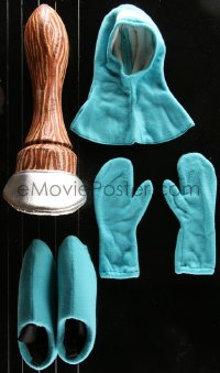 6k0137 GRINCH costume 2000 Jim Carrey, Ron Howard, complete blue fleece peg-leg Who outfit!