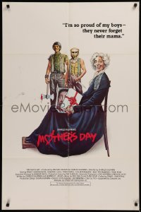 6k0120 MOTHER'S DAY 1sh 1980 wild horror artwork, they'll never forget their mama!
