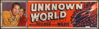 6k0017 UNKNOWN WORLD paper banner 1951 When Worlds Collide ripoff, center of the Earth, ultra rare!