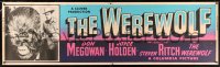 6k0018 WEREWOLF paper banner 1956 Steven Ritch, great close-up wolf-man horror image, ultra rare!
