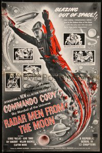 6k0071 RADAR MEN FROM THE MOON signed pressbook 1952 by George Wallace, who played Commando Cody!