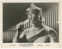 6m0016 HOW TO MAKE A MONSTER 8x10.25 still 1958 best close up of Frankenstein Gary Conway!