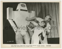 6m0026 TARGET EARTH 8x10.25 still 1954 Richard Denning & Kathleen Crowley attacked by killer robot!