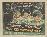6m0043 ABBOTT & COSTELLO MEET THE INVISIBLE MAN TC 1951 wacky art of Bud & Lou with Adele Jergens!