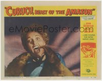 6m0079 CURUCU, BEAST OF THE AMAZON LC #6 1956 best c/u of monster's claw attacking Beverly Garland!