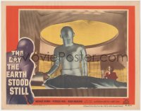 6m0082 DAY THE EARTH STOOD STILL LC #3 1951 close up of Gort healing Rennie while Neal watches!