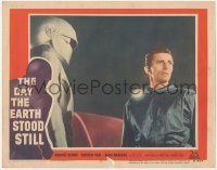 6m0086 DAY THE EARTH STOOD STILL LC #7 1951 great close up of Michael Rennie standing by Gort!