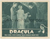 6m0092 DRACULA LC R1947 David Manners & Helen Chandler with Edward Van Sloan, Tod Browning classic!