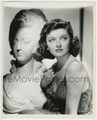 6p0266 MYRNA LOY deluxe 11.25x14 RE-STRIKE 1970s portrait of the MGM leading lady by bust statue!