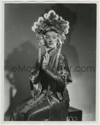 6p0269 MYRNA LOY deluxe 11x14 RE-STRIKE 1970s in wild Asian outfit from Mask of Fu Manchu!