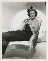 6p0268 MYRNA LOY deluxe 11x14 RE-STRIKE 1970s portrait of the MGM leading lady in strapless dress!