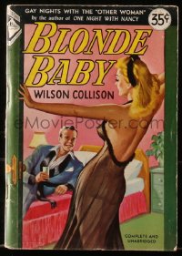 6p0278 BLONDE BABY reprint paperback book 1949 gay nights with the other woman, sexy cover art, rare