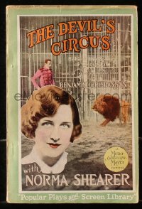 6p0486 DEVIL'S CIRCUS softcover book 1926 Norma Shearer, Behind The Scenes of Circus Life!