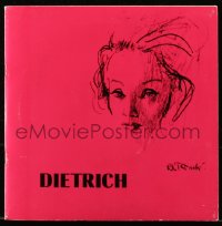 6p0487 MARLENE DIETRICH program book 1968 w/ 45RPM record with Where Have All the Flowers Gone!