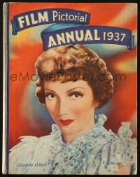 6p0429 FILM PICTORIAL ANNUAL English hardcover book 1937 filled with movie information & photos!