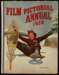 6p0430 FILM PICTORIAL ANNUAL English hardcover book 1938 filled with movie information & photos!