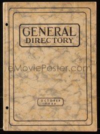 6p0062 GENERAL DIRECTORY OF ARTISTS WRITERS DIRECTORS October softcover book 1930 Louise Brooks!