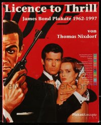 6p0510 LICENCE TO THRILL German softcover book 1997 color poster images from James Bond movies!