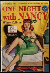 6p0292 ONE NIGHT WITH NANCY paperback book 1948 beautiful girl, amorous male, great weekend!