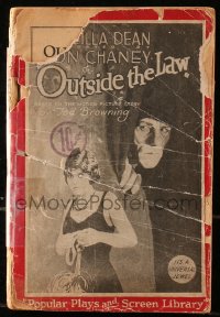 6p0521 OUTSIDE THE LAW softcover book 1920 Lon Chaney & Priscilla Dean in Tod Browning's story!