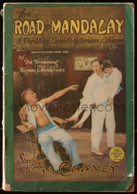 6p0527 ROAD TO MANDALAY softcover book 1926 Lon Chaney, story by Tod Browning & Herman J. Mankiewicz!