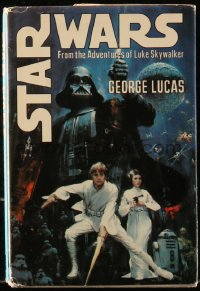 6p0410 STAR WARS hardcover book 1977 From the Adventures of Luke Skywalker, different Berkey art!