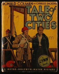 6p0417 TALE OF TWO CITIES hardcover book 1935 Charles Dickens novel, scenes from Ronald Colman movie