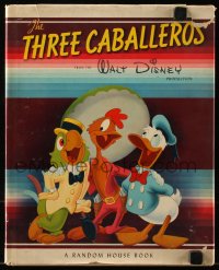 6p0419 THREE CABALLEROS hardcover book 1944 cartoon images illustrated by the Walt Disney Studio!