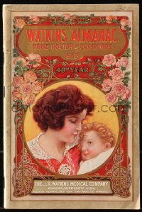 6p0554 WATKINS INCORPORATED softcover book 1915 Watkins Almanac Home Doctor & Cook Book 48th Year!