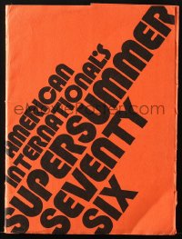 6p0224 AMERICAN INTERNATIONAL 1976 campaign book 1976 ultra rare folder with 18 supplements!