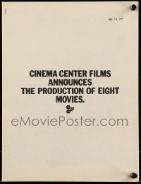 6p0225 CINEMA CENTER FILMS 1969-70 campaign book 1969 Boys in the Band, Little Big Man, Monte Walsh!