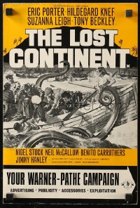 6p0682 LOST CONTINENT English pressbook 1968 discovered in all its monstrous horror, a living hell that time forgot!