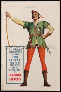 6p1155 ADVENTURES OF ROBIN HOOD English exhibitor magazine supplement June 16, 1938 color images!