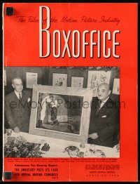 6p1419 BOX OFFICE exhibitor magazine April 25, 1953 Shane on panoramic screen, Invaders From Mars,