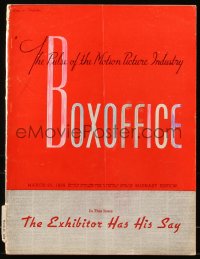 6p1412 BOX OFFICE exhibitor magazine March 25, 1939 John Wayne in John Ford's Stagecoach & more!