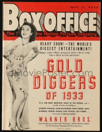 6p1407 BOX OFFICE exhibitor magazine May 4, 1933 Gold Diggers of 1933, Constant Woman & more!