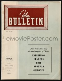 6p1347 FILM BULLETIN exhibitor magazine April 29, 1957 art in movie advertising, Hirschfeld & more!