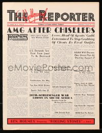 6p1355 HOLLYWOOD REPORTER exhibitor magazine August 18, 1937 Humphrey Bogart & Dead End Kids!