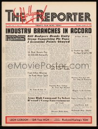 6p1364 HOLLYWOOD REPORTER exhibitor magazine January 22, 1942 Kapralik art of Judy Garland & Rooney!