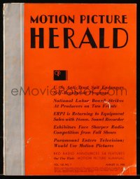 6p1292 MOTION PICTURE HERALD exhibitor magazine August 13, 1938 includes RKO 1938-39 campaign book!