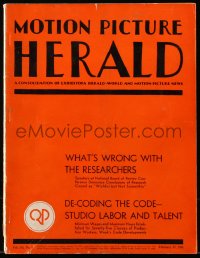 6p1234 MOTION PICTURE HERALD exhibitor magazine February 17, 1934 It Happened One Night, Lost Patrol!