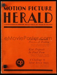 6p1230 MOTION PICTURE HERALD exhibitor magazine January 21, 1933 James Cagney in Hard to Handle!