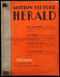 6p1314 MOTION PICTURE HERALD exhibitor magazine June 27, 1942 Humphrey Bogart in The Big Shot!