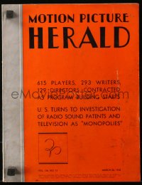 6p1285 MOTION PICTURE HERALD exhibitor magazine March 26, 1938 Test Pilot, Gary Cooper & more!